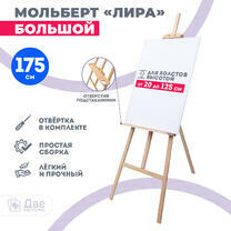 Без бренда «Мольберт Две картинки лира с полочкой, 175 см» в Калининграде