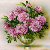 Без бренда «Пионы в круглой прозрачной вазе» в Калининграде