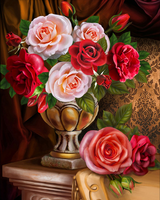 Без бренда «Букет роз в изящной вазе (20шт)» в Калининграде