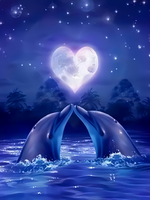 Без бренда «Дельфины под луной вида сердца (20шт)» в Калининграде
