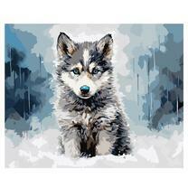 Волчонок на снегу