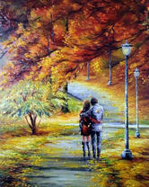 Романтическая прогулка в осеннем парке