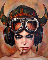 Без бренда «Девушка в шлеме с сигаретой» в Калининграде