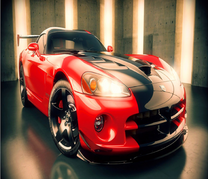 Красный Dodge Viper