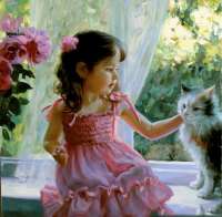 Без бренда «Девочка с кошкой на подоконнике» в Калининграде в интернет-магазине  Без бренда «Девочка с кошкой на подоконнике» в Калининграде