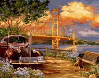 Без бренда «Американский автомобиль на фоне моста через залив» в Калининграде