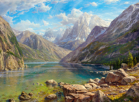 Без бренда «Вид на горы с берега озера» в Калининграде в интернет-магазине  Без бренда «Вид на горы с берега озера» в Калининграде