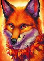 Без бренда «Хитрая лиса с осенним венком» в Калининграде