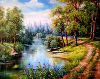 Без бренда «Лодка на берегу небольшой реки» в Калининграде в интернет-магазине Без бренда «Лодка на берегу небольшой реки» в Калининграде