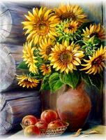 Без бренда «Кувшин с подсолнухами и корзинка с яблоками» в Калининграде