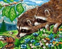 Без бренда «Еноты и бабочка на цветочной поляне» в Калининграде